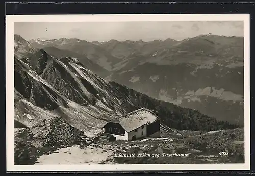 AK Edelhütte, Berghütte gegen Tuxerkamm