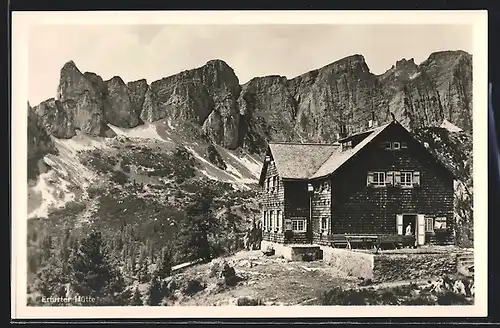 AK Erfurter Hütte, Panorama mit Felsen