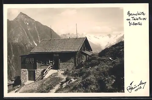 AK Gamshütte, Blick auf die Berghütte