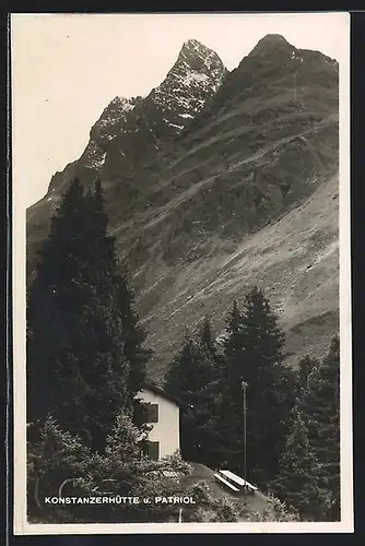 AK Konstanzerhütte im Ferwall, Blick zum Patriol