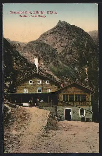 AK Grawand-Hütte von Franz Dengg im Zillertal