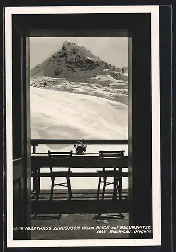 AK Alpengasthaus Zeinisjoch, Blick auf Balunspitze