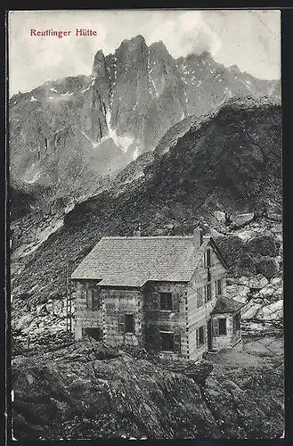 AK Reutlinger Hütte, Berghütte mit Umgebung