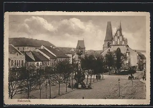 AK Rakovnik, Ortsansicht mit Kirche