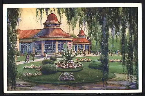 Künstler-AK Lázne Podebrady, Kolonáda