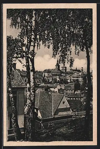 AK Jung Bunzlau / Mlada Boleslav, Blick über die Dächer der Stadt