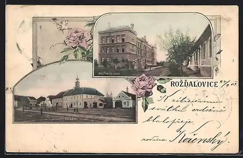 AK Rozdalovice, Mestanska Skola, Namesti