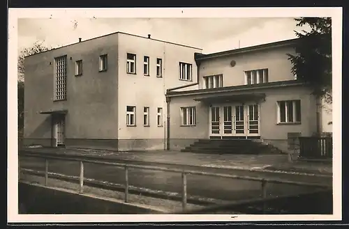 AK Milowitz / Milovice, Gebäude auf dem Truppenübungsplatz