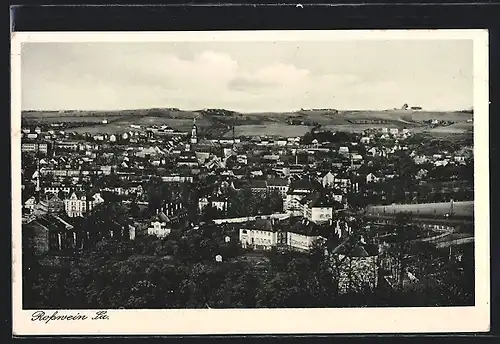 AK Rosswein /Sa., Panorama mit Kirche