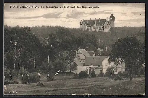 AK Glauchau, Rothenbachtal mit Blick auf das Genesungsheim