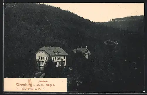 AK Bärenburg i. sächs. Erzgeb., Gasthaus Waldeck