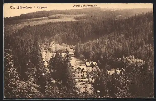 AK Bärenburg i. Erzgeb., Hotel Schäfermühle im Tal