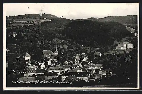 AK Bad Gottleuba i. Erzgb., Oberstadt mit Augustusberg