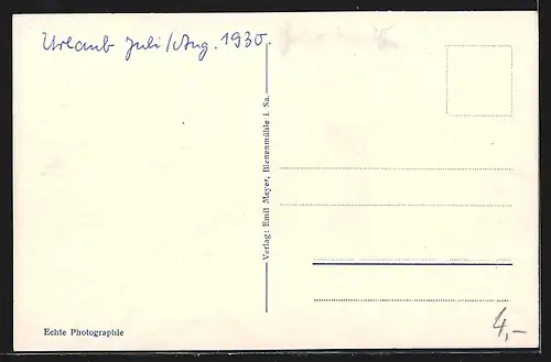 AK Rechenberg i. Erzgeb., Teilansicht mit Kirche