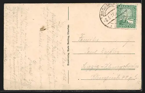 AK Rechenberg im Muldental, Ortspartie mit Schloss