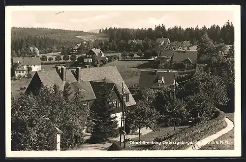 AK Oberbärenburg, Ortsansicht mit Umland