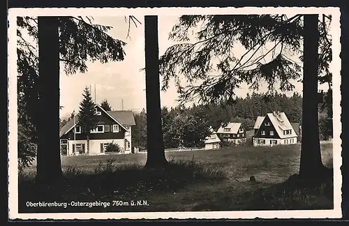 AK Oberbärenburg /Osterzgebirge, Blick auf Häuser