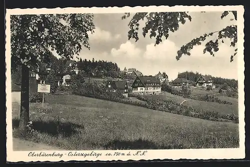 AK Oberbärenburg /Osterzgebirge, Ortspartie