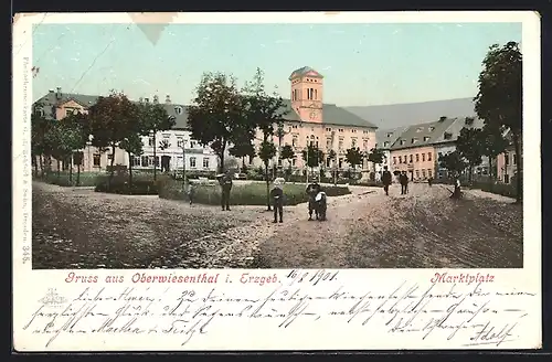 AK Oberwiesenthal, Marktplatz