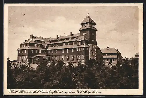 AK Oberwiesenthal, Unterkunftshaus auf dem Fichtelberg