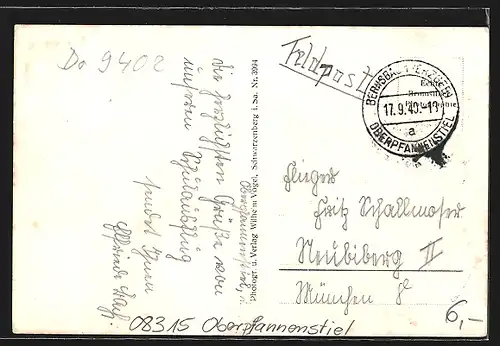 AK Oberpfannenstiel i. Erzgeb., Blick auf den Ort