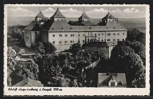 AK Augustusburg, Blick auf das Schloss, Sitz der N.S. Führerschule, Gau Sachsen