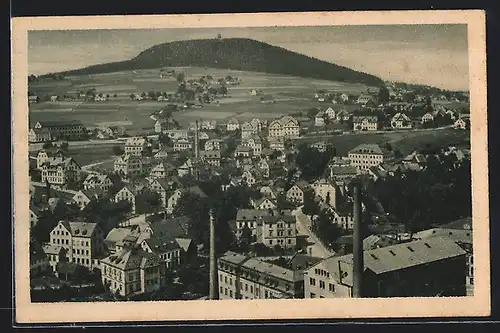 AK Bärenstein / Erzgeb., Ortsansicht mit Fabrik