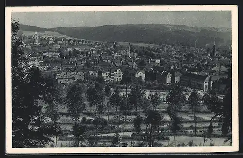 AK Aue i. Erzgebirge, Ortsansicht aus der Vogelschau