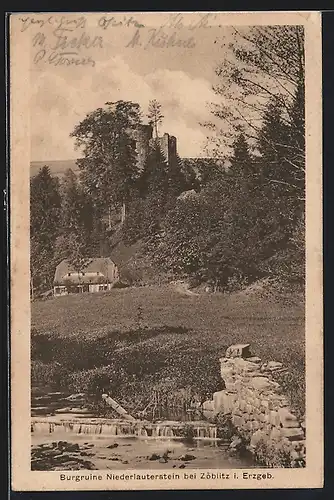 AK Zöblitz i. Erzgeb., Burgruine Niederlauterstein