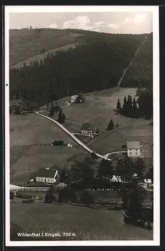 AK Wildenthal i. Erzgeb., Blick in den Ort