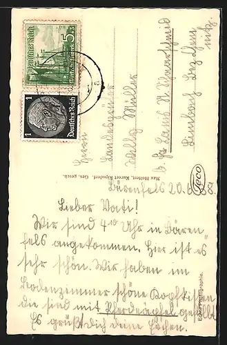 AK Bärenfels i. Ost-Erzgeb., Blick in den verschneiten Ort