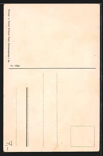 AK Schwarzenberg / Erzgeb., Ortsansicht, Mundart-Gedicht