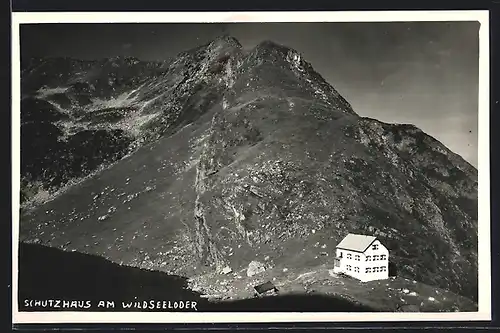 AK Schutzhaus am Wildseeloder, Berghütte mit Panorama