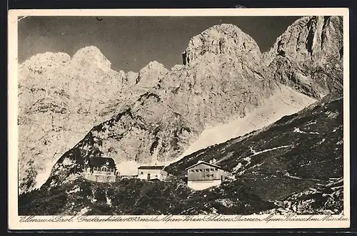AK Gruttenhütte, Berghütte d. Alpen-Verein Sektion Turner Alpen Kränzchen München in Ellmau