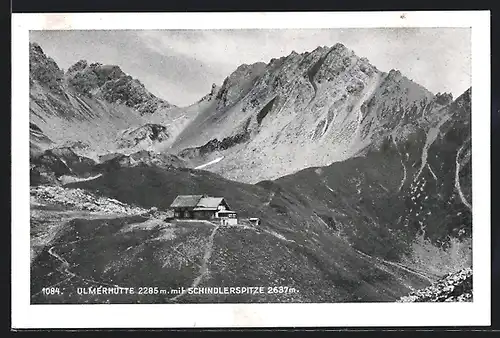 AK Ulmer Hütte mit Schindlerspitze