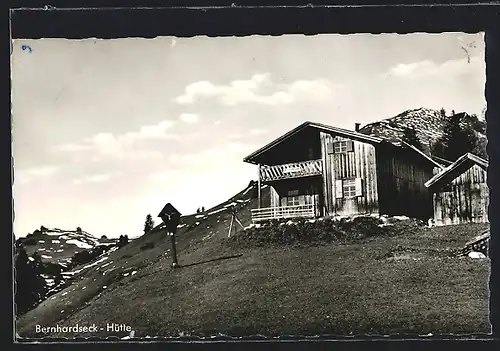 AK Bernhardseck-Hütte, Berghütte mit Panorama