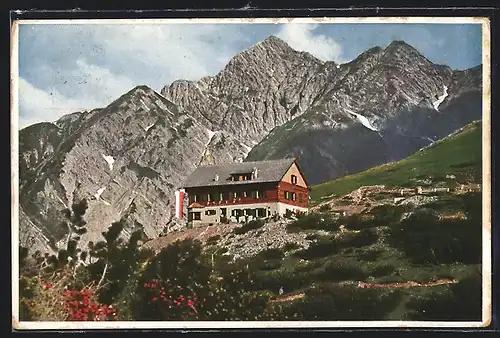 AK Solsteinhaus, Berghütte des D. u. Ö. Alpenverein Zweig Innsbruck