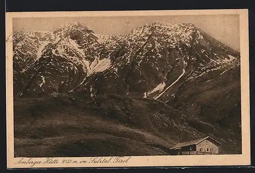 AK Amberger-Hütte, Berghütte im Sulztal