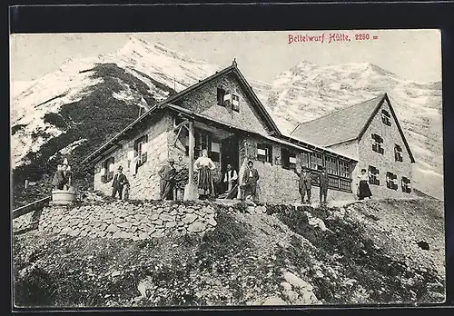AK Bettelwurf-Hütte, Berghütte mit Panorama