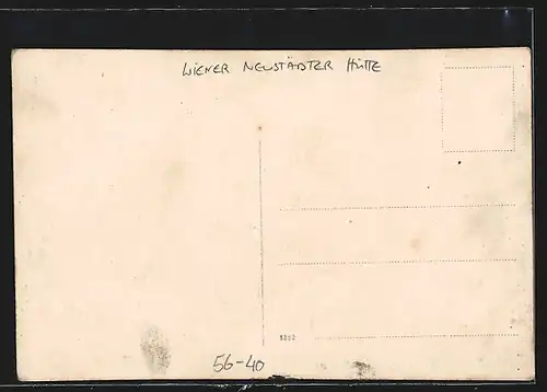 AK Wiener Neustädter Hütte, Berghütte mit der Zugspitze