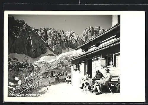 AK Coburger Hütte, Berghütte mit Panorama