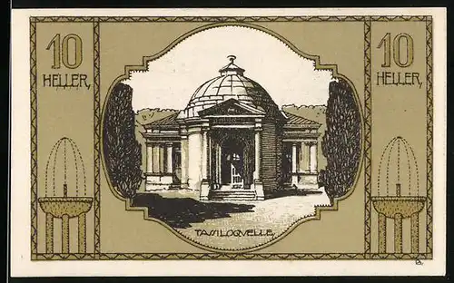 Notgeld Bad Hall 1920, 10 Heller, Tassiloquelle