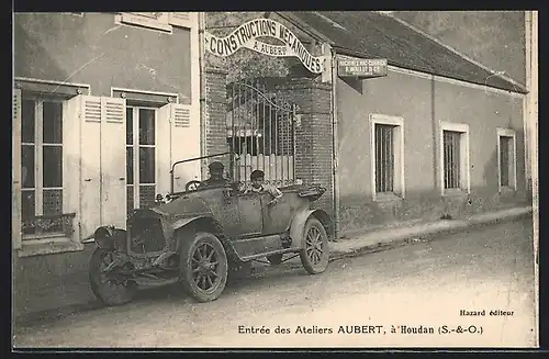 AK Auto De Dion Bouton (191 ), Entrée des Ateliers Aubert