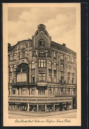 AK Hannover, Hackethal-Ecke am Weissen-Kreuz-PLatz