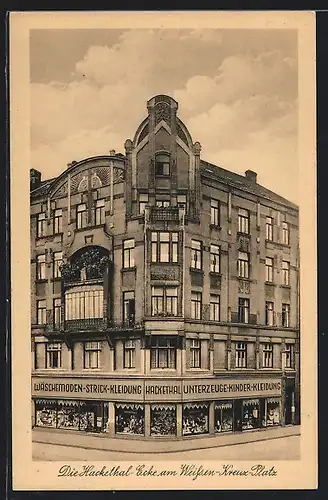 AK Hannover, Hackethal-Ecke am Weissen-Kreuz-PLatz