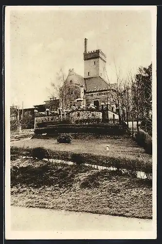 AK Aue /Erzgeb., Bergwirtschaft König Friedrich August Warte, Inh. Walter Seumel