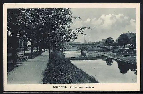 AK Rosswein, Partie Unter den Linden, Brücke