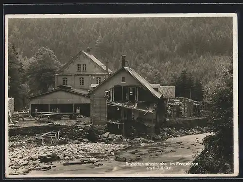 AK Antonsthal, Unwetterkatastrophe 6. Juli 1931