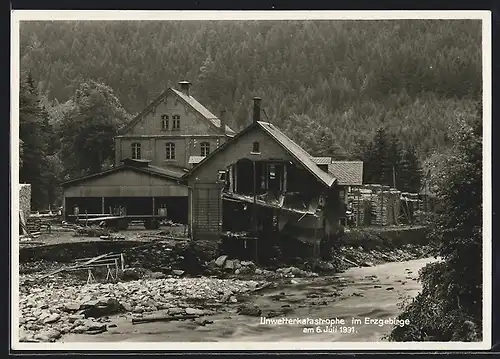 AK Antonsthal, Unwetterkatastrophe 6. Juli 1931