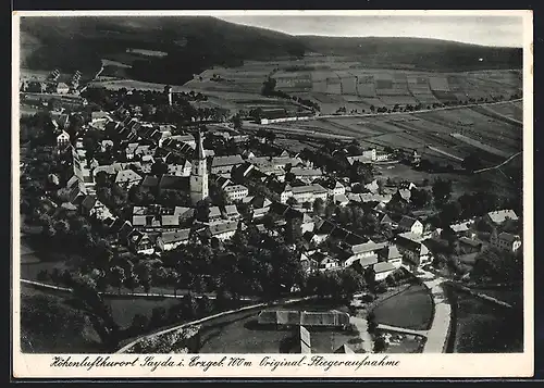 AK Sayda i. Erzgeb., Fliegeraufnahme des Ortes